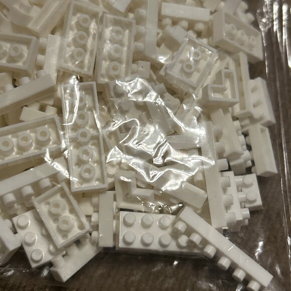 LEGO 1x2 Panel w/ Center Divider-Heel Protector White Large Qty No Label Read - Picture 4 of 16